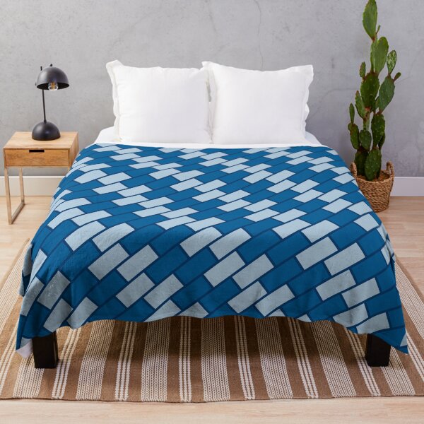 Item preview, Beautiful Blue Brick Wall Stripe - Crosshatch Cobblestone Beautiful Abstract Geometric Pattern designed and sold by RoyalStarsPatts.