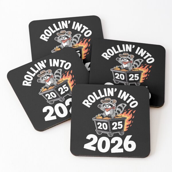 Item preview, Rollin’ Into 2026, funny new year raccoon Gift, dumpster fire 2025 Graphic designed and sold by NewaveBoutique.