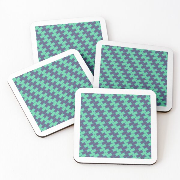 Item preview, Green Brick Wall - Versailles Fishbone - Cute Abstract Geometric Pattern designed and sold by RoyalStarsPatts.