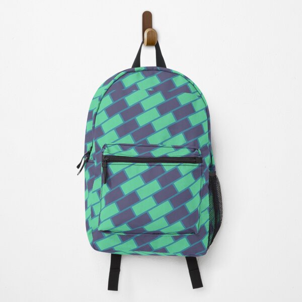 Item preview, Green Brick Wall - Versailles Fishbone - Cute Abstract Geometric Pattern designed and sold by RoyalStarsPatts.