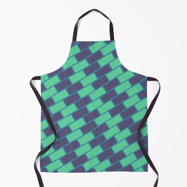 Item preview, Green Brick Wall - Versailles Fishbone - Cute Abstract Geometric Pattern designed and sold by RoyalStarsPatts.