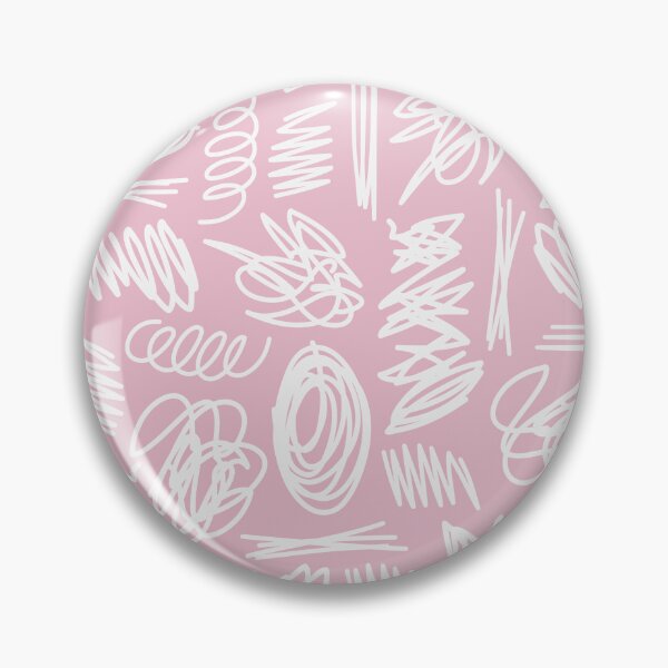 Item preview, pink and white doodles scribbles pattern designed and sold by winterpumpkin.