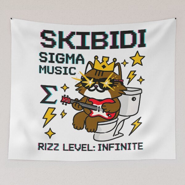 Item preview, Skibidi Sigma Music Cat on Throne designed and sold by AnnDesignStudio.