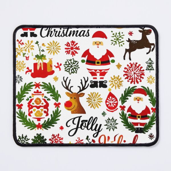 Item preview, Colorful Merry Christmas Typography – Festive Reindeer & Floral Holiday Design designed and sold by Sweet Dreams & Fantasia.