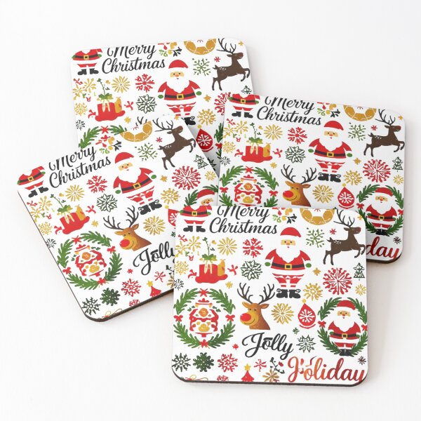 Item preview, Colorful Merry Christmas Typography – Festive Reindeer & Floral Holiday Design designed and sold by Sweet Dreams & Fantasia.