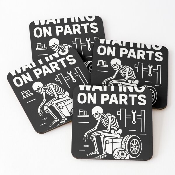 Item preview, Still Waiting on Parts – Mechanic Skeleton Humor T-Shirt designed and sold by JoyBoyStudio1.