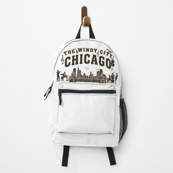 Item preview, Vintage Chicago Jazz - The Windy City Skyline & Band - White edition designed and sold by Miss Cutie Designs.