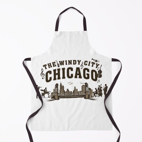Item preview, Vintage Chicago Jazz - The Windy City Skyline & Band - White edition designed and sold by Miss Cutie Designs.