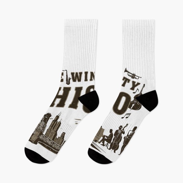 Item preview, Vintage Chicago Jazz - The Windy City Skyline & Band - White edition designed and sold by Miss Cutie Designs.