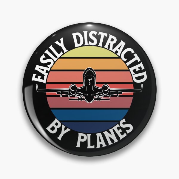 Item preview, Easily Distracted by Planes Retro Design designed and sold by My Cool Store.