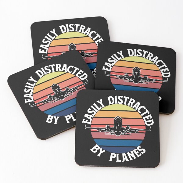 Item preview, Easily Distracted by Planes Retro Design designed and sold by My Cool Store.