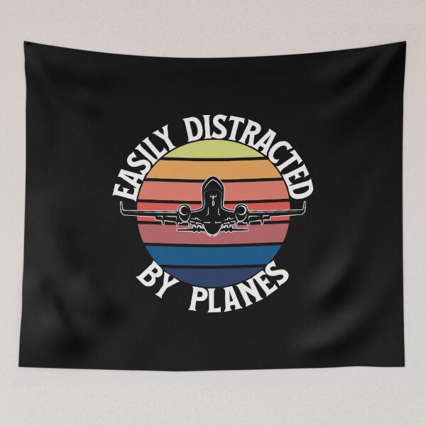Item preview, Easily Distracted by Planes Retro Design designed and sold by My Cool Store.