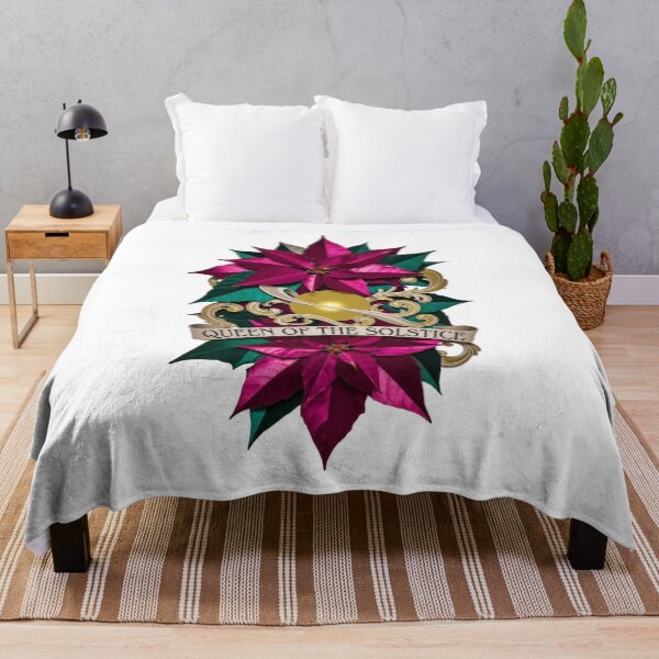 Item preview, Queen of the Solstice Poinsettia T-Shirt | Vibrant Scarlet & Emerald Floral Crown Graphic Tee designed and sold by YMLux.