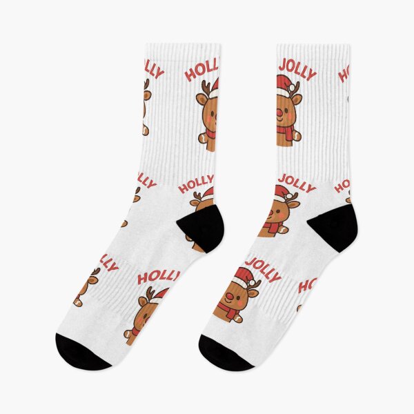 Item preview, Holly Jolly Reindeer | Cute Kawaii Christmas Rudolph | Festive Holiday Design designed and sold by StyleLap.