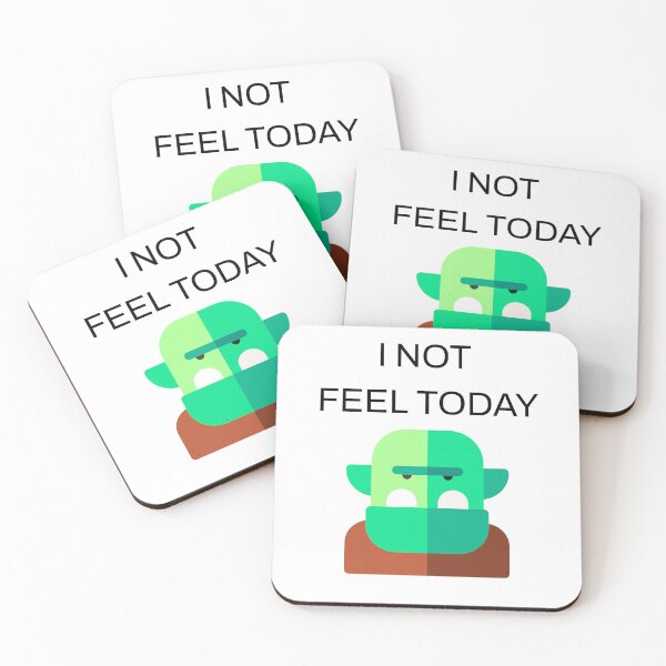 Item preview, I don't feel today - grumpy alien meme design designed and sold by PeakMindWork.