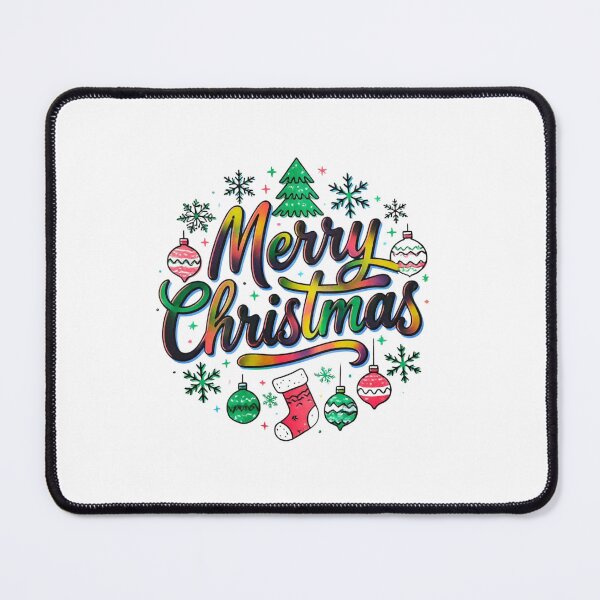 Item preview, Colorful Merry Christmas Typography – Festive Reindeer & Floral Holiday Design designed and sold by Sweet Dreams & Fantasia.