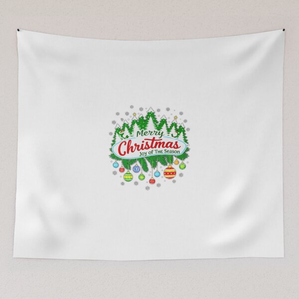 Item preview, Colorful Merry Christmas Typography – Festive Reindeer & Floral Holiday Design designed and sold by Sweet Dreams & Fantasia.
