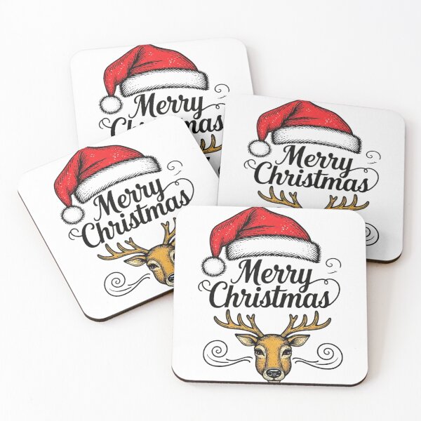Item preview, Colorful Merry Christmas Typography – Festive Reindeer & Floral Holiday Design designed and sold by Sweet Dreams & Fantasia.