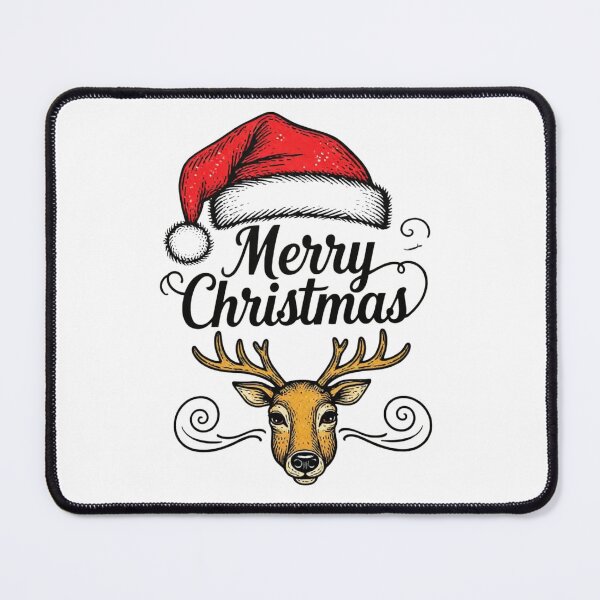 Item preview, Colorful Merry Christmas Typography – Festive Reindeer & Floral Holiday Design designed and sold by Sweet Dreams & Fantasia.
