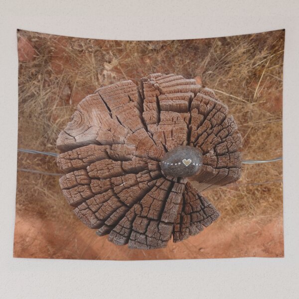 Item preview, Painted Heart on Weathered Post designed and sold by Maxiverse.