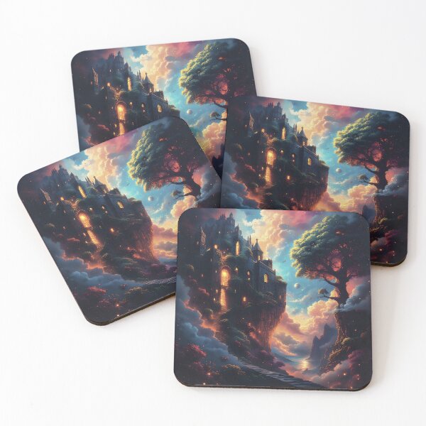 Item preview, Modern Surrealism Dreamy Landscape Castle designed and sold by Greenway Creations.