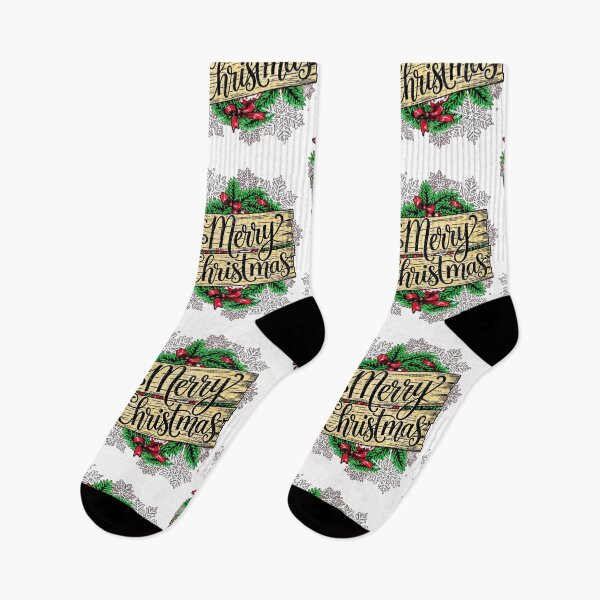 Item preview, Colorful Merry Christmas Typography – Festive Reindeer & Floral Holiday Design designed and sold by Sweet Dreams & Fantasia.