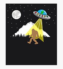 Bigfoot UFO - Alien sasquatch Photographic Print
