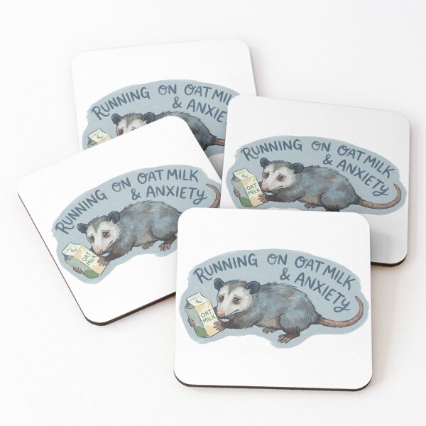 Item preview, Running on Oatmilk and Anxiety Vegan Merch designed and sold by PrintsyNook.