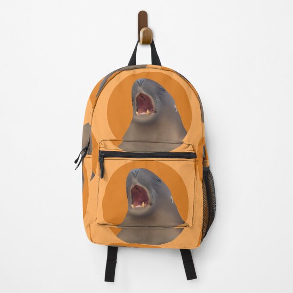 Item preview, Whakahao - Male New Zealand Sea Lion on orange designed and sold by GivernyKate.