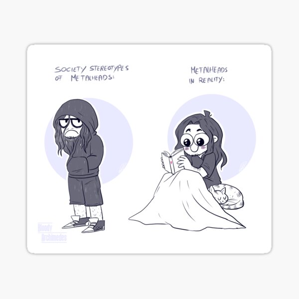 METALHEADS stereotype Sticker