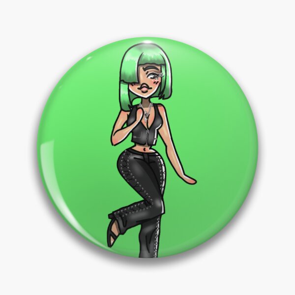 Item preview, Cardi B - Green Asymmetrical bangs  designed and sold by cardiisshook.