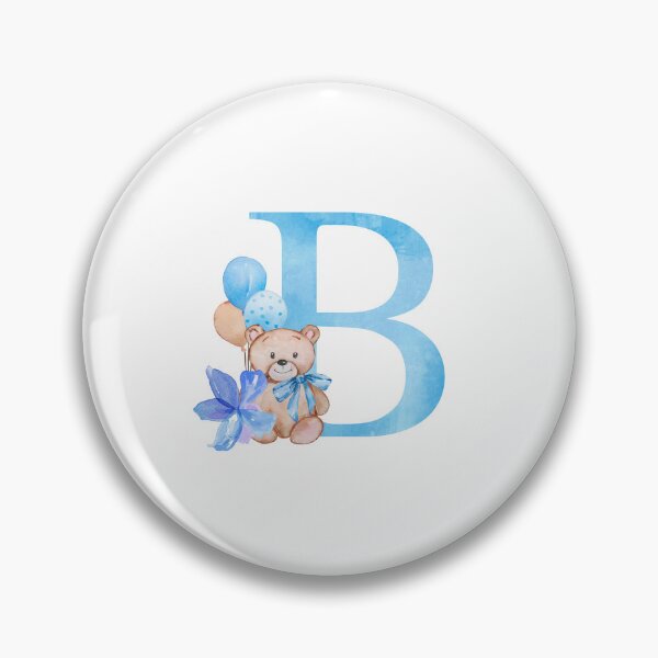 Item preview, baby boy inital b-cute teddy bear nursery letter art designed and sold by NUREYY STUDİO.