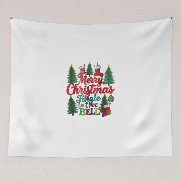 Item preview, Colorful Merry Christmas Typography – Festive Reindeer & Floral Holiday Design designed and sold by Sweet Dreams & Fantasia.