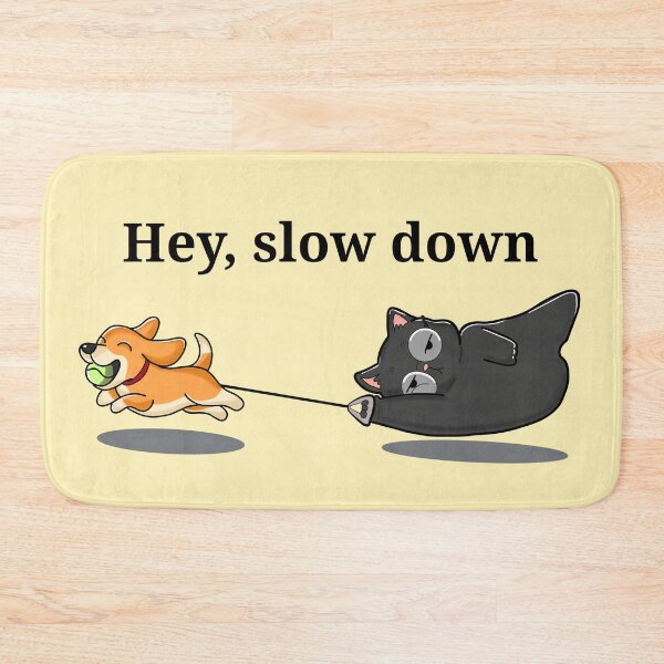 Item preview, Not Again — Dog Dragging an Unhappy Cat designed and sold by BlackCat Vibe.