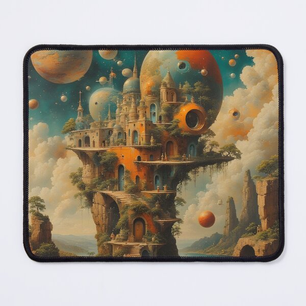 Item preview, Abstract Surrealism Landscape Planets designed and sold by Greenway Creations.