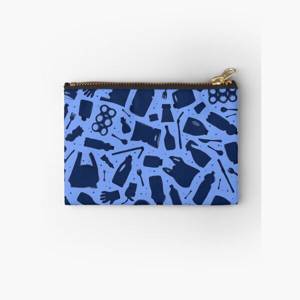 Item preview, Indigo Blue Plastic Trash Pattern – Ocean Pollution Awareness Design designed and sold by QueenTide.
