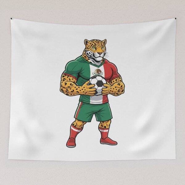 Item preview, Fierce Mexican Jaguar Football Mascot 2026 designed and sold by ArtByKatti.