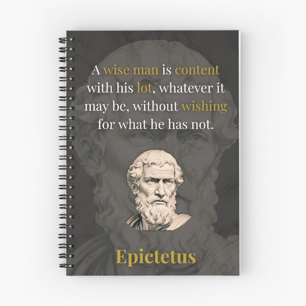Item preview, Epictetus Quote on Contentment designed and sold by DoseOPhilosophy.
