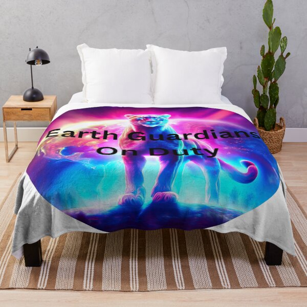 Item preview, Earth Guardians On Duty – Neon Cosmic Panther Eco Warrior designed and sold by DuncanMaxStar .