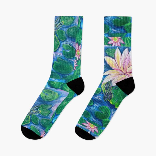 Item preview, Water Lily and Lily Pads Painting designed and sold by TrisaThyme.