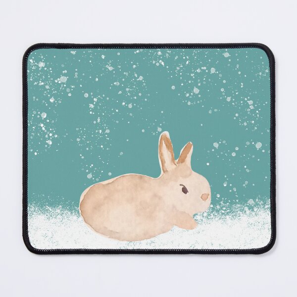 Item preview, Elegant Beige Hare on a Blue-Green Background designed and sold by ElizabethCoelho.