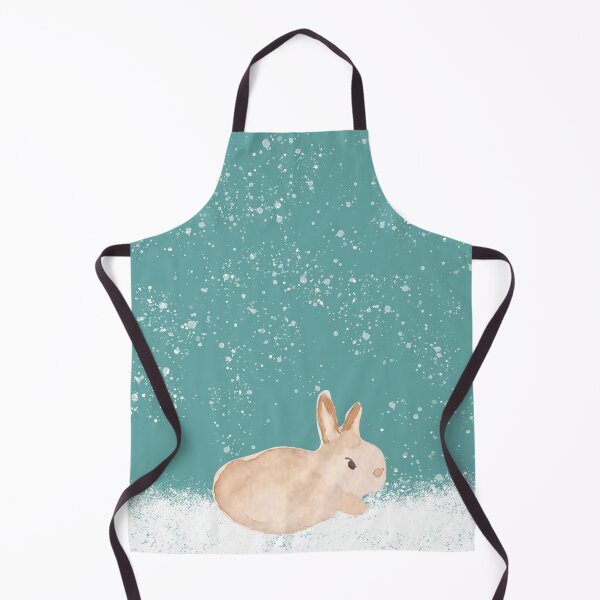 Item preview, Elegant Beige Hare on a Blue-Green Background designed and sold by ElizabethCoelho.