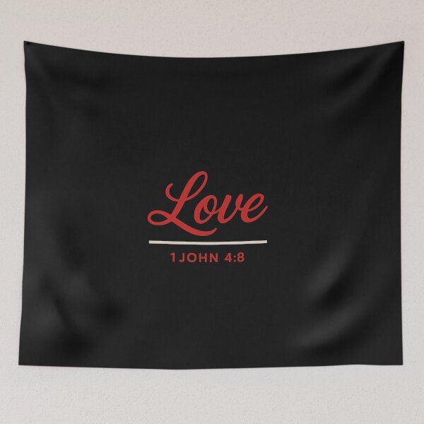 Item preview, Love – 1 John 4:8 | Christian Love Scripture Minimalist Design designed and sold by Faith In Black Designs.