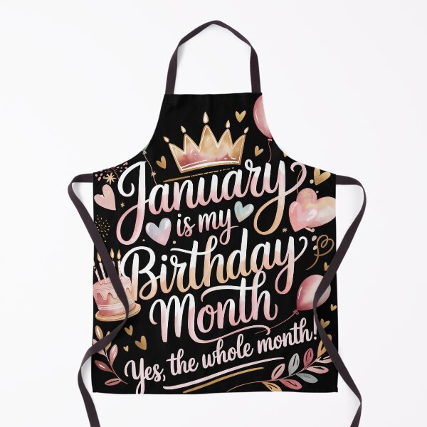 Item preview, January Is My Birthday Month Cute Pastel Birthday Typography designed and sold by KristenosNehk.