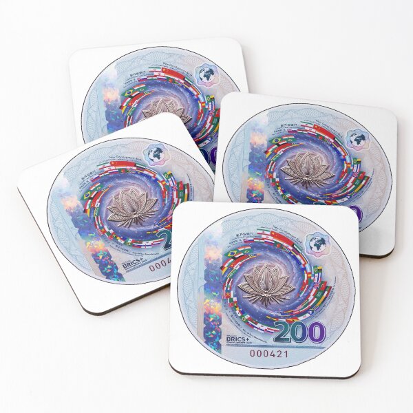 Item preview, BRICS+ 2025 Commemorative 200 Banknote Die-Cut Holographic Vinyl Sticker - Ultra-Realistic Macro Photo designed and sold by ARTCREATESHOP.