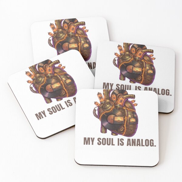 Item preview, Audiophile T-Shirt - 'My Soul Is Analog' - Vintage Synth Heart Art designed and sold by INWESTOR88.