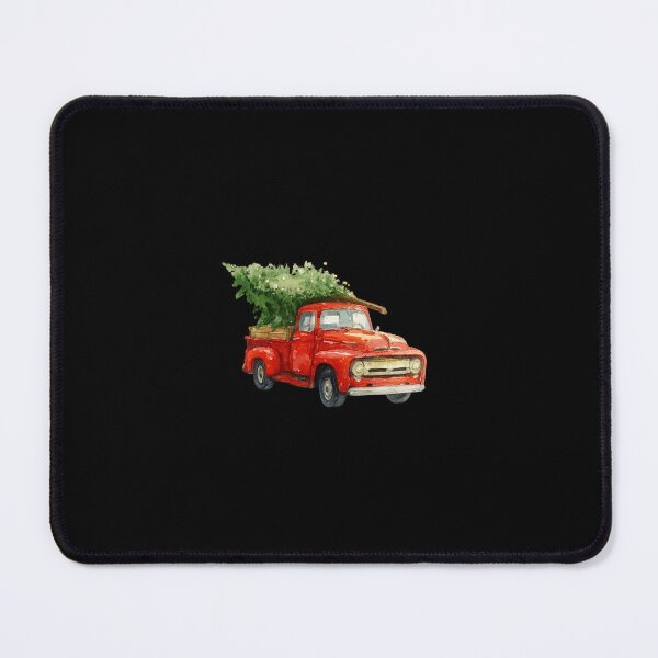 Item preview, Vintage Red Truck Hauling a Christmas Tree Watercolor Art Print Classic Red Truck with Christmas Tree Holiday Decor designed and sold by zuzzelek44.