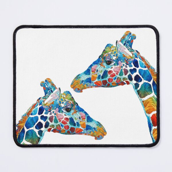 Item preview, Two Colorful Giraffes Animal Art designed and sold by Sharon Cummings Art.