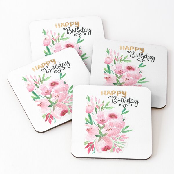 Item preview, Happy Birthday Pink Bouquet  designed and sold by Praline Creative.