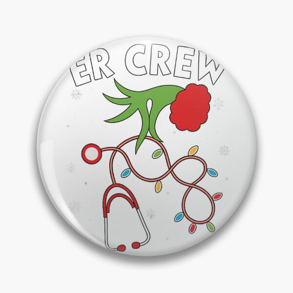 Item preview, ER Crew Christmas Nurse – Grinch Hand Stethoscope Lights Design, Funny ER Staff Holiday Medical Artwork designed and sold by JoyBoyStudio1.